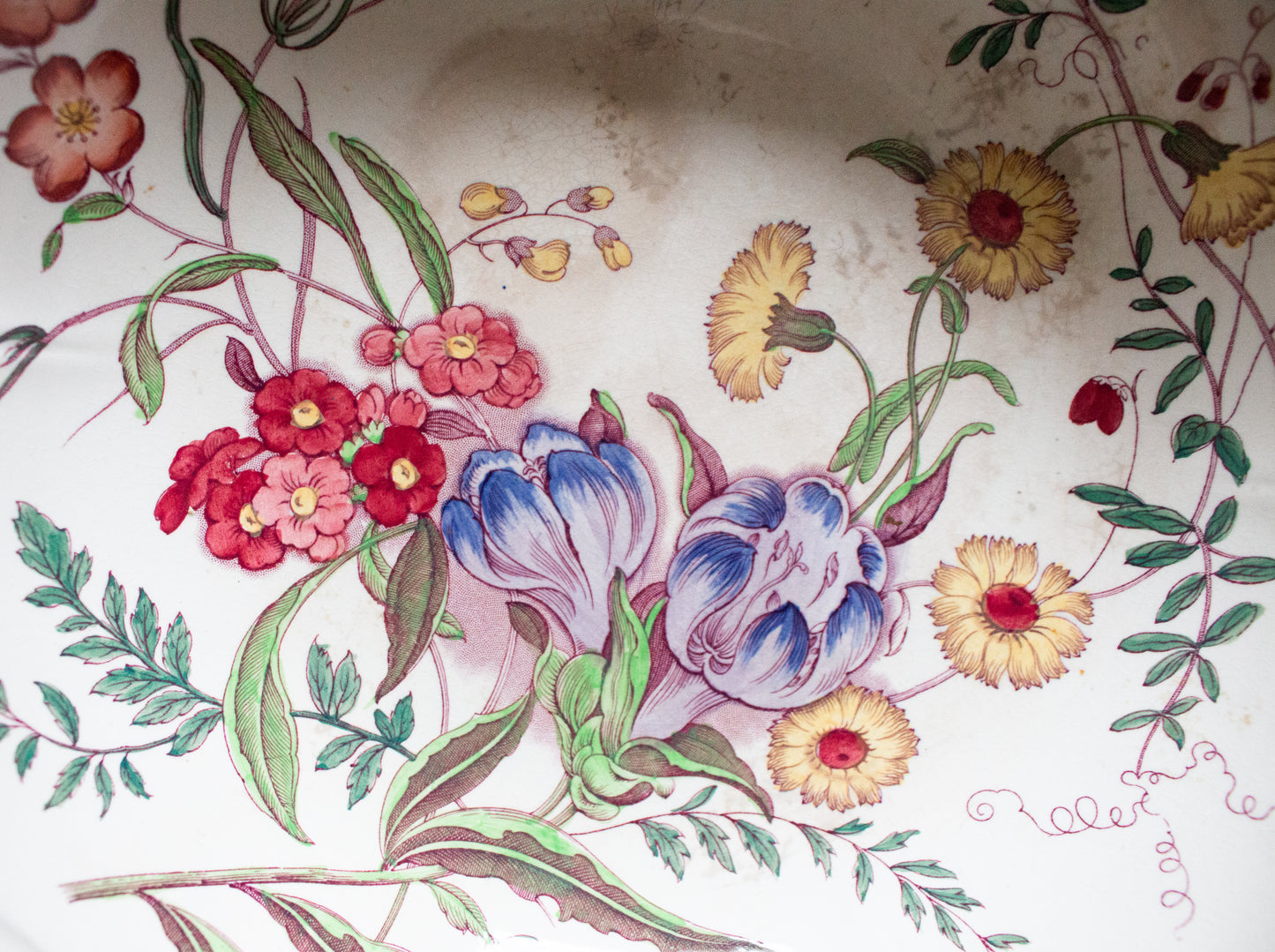 Wedgwood Etruria England Serving Bowl with Floral Detail