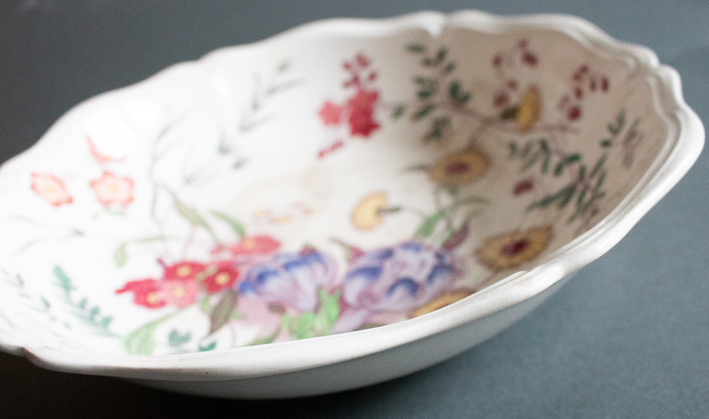 Wedgwood Etruria England Serving Bowl with Floral Detail