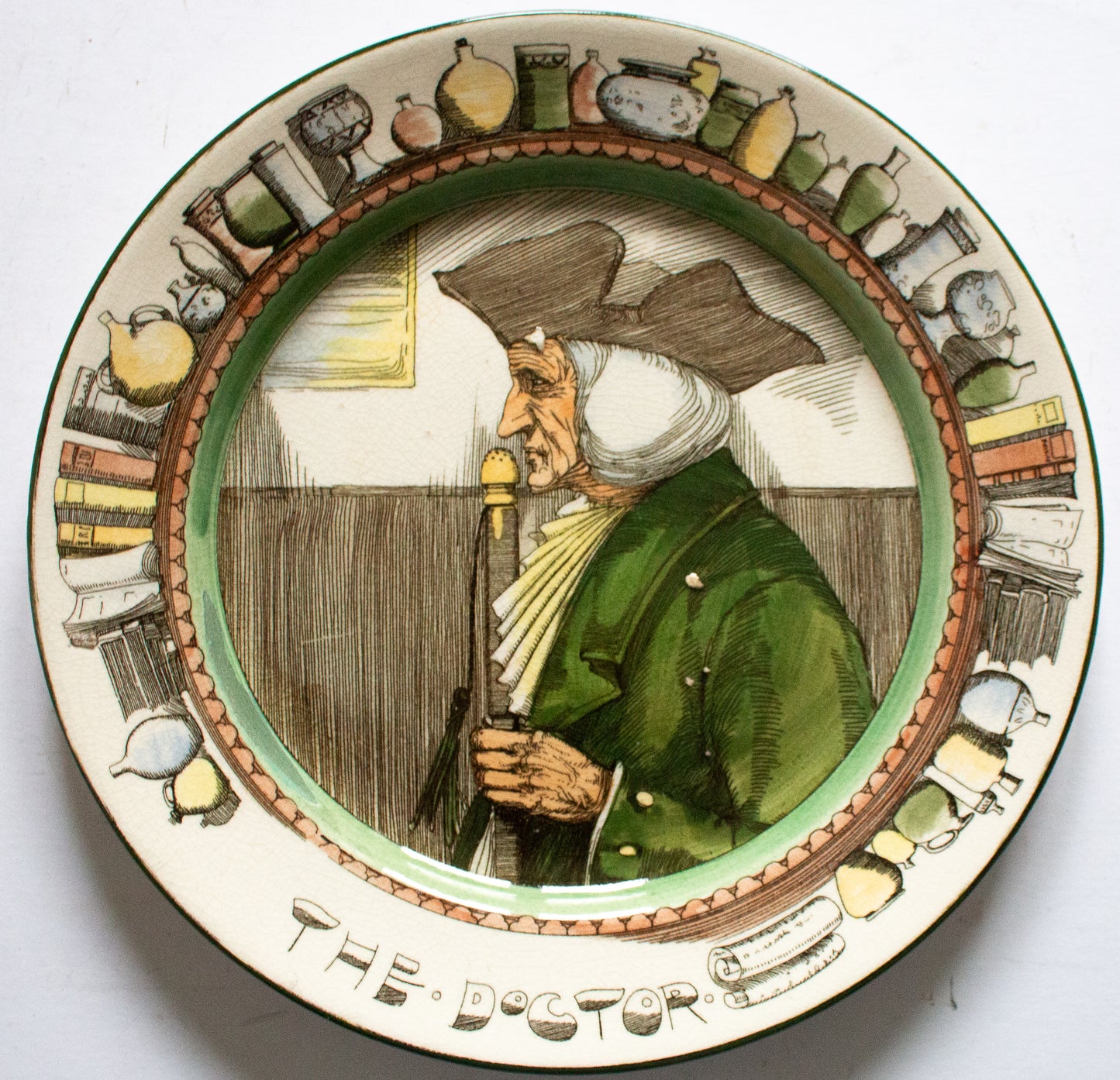 Royal Doulton 'The Doctor' Brown and White Transferware 10.5" Plate