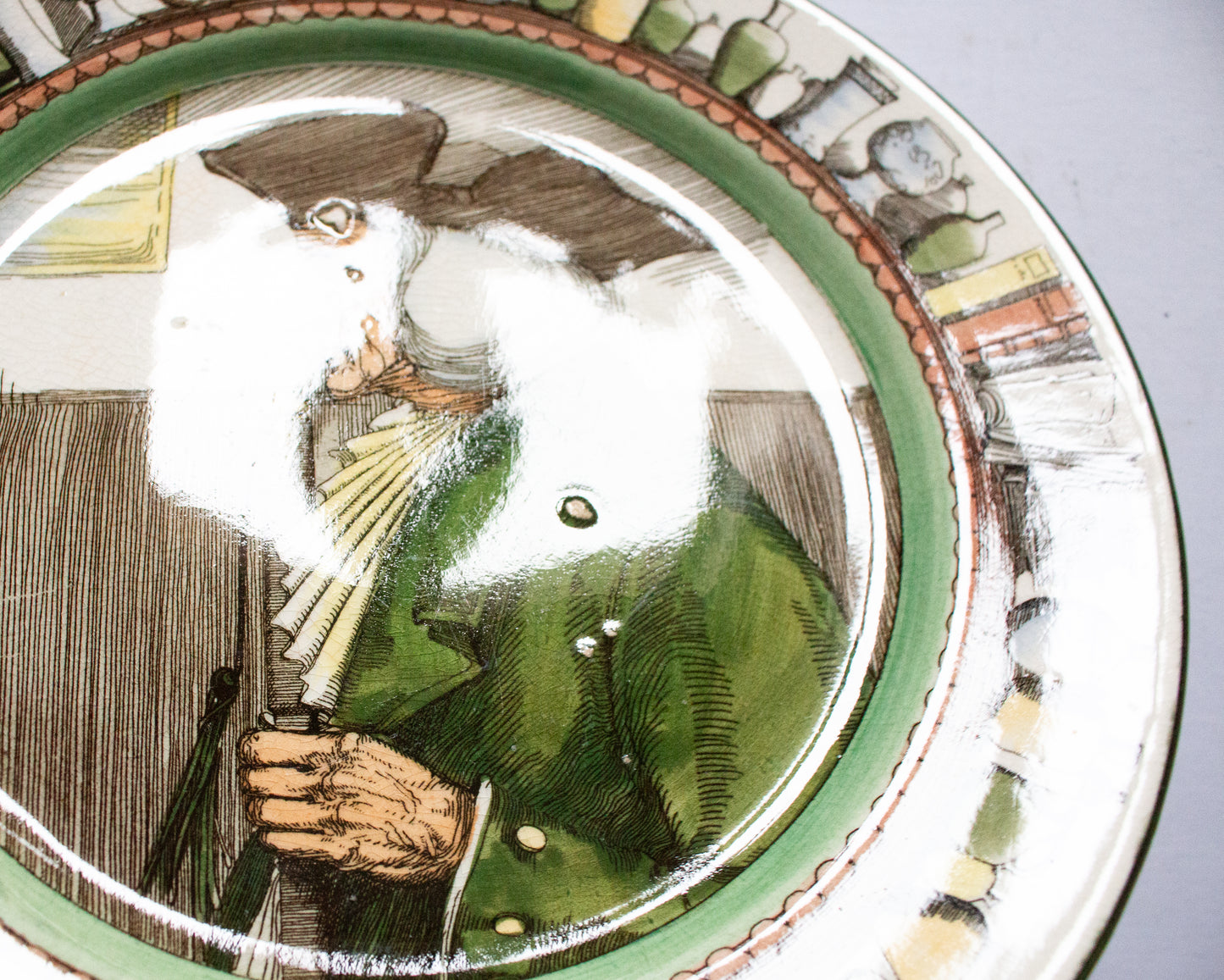 Royal Doulton 'The Doctor' Brown and White Transferware 10.5" Plate