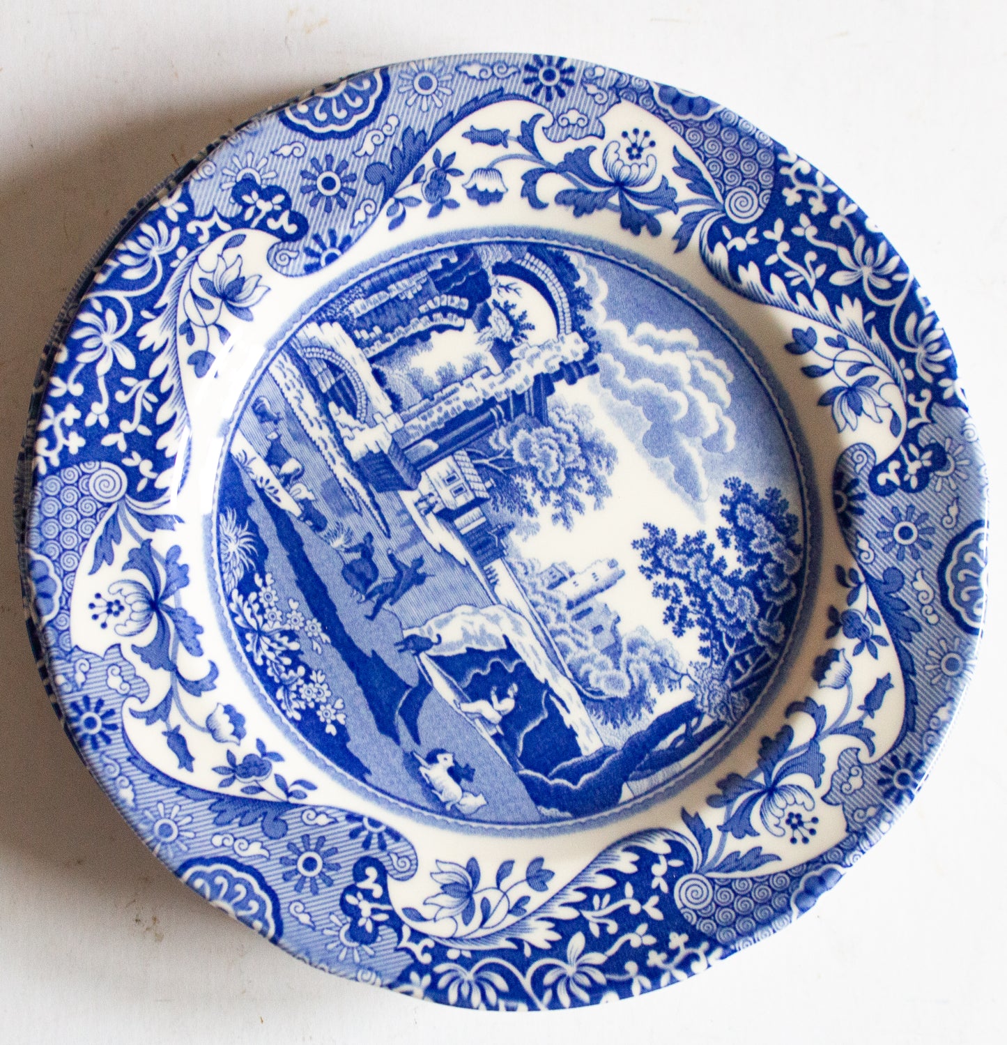 Spode 'Italian' Blue and White Transferware 7.25" Side Plates (4)