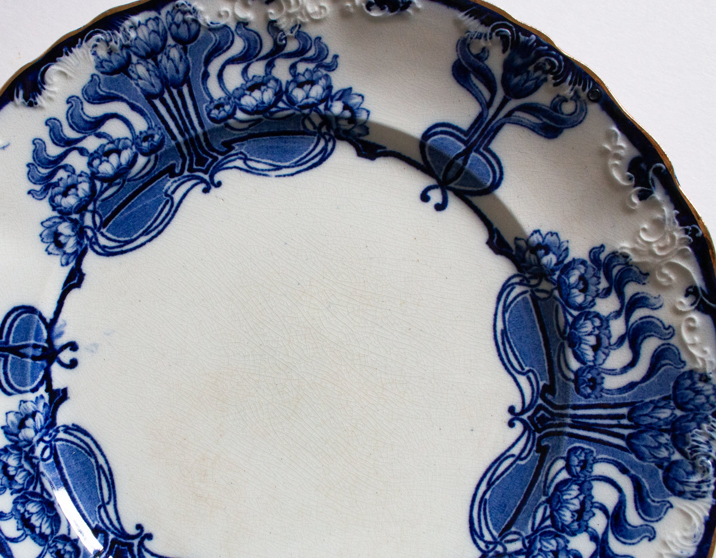 S. F. & Co. 'Nile' Pattern Flow China  10.25" Dinner Plates (4)