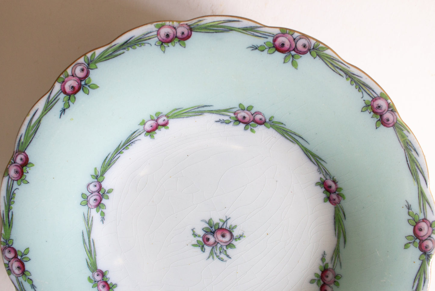 Antique Charles Meigh & Son 'Improved Feldspar' Floral Blue 9" Plates (6)