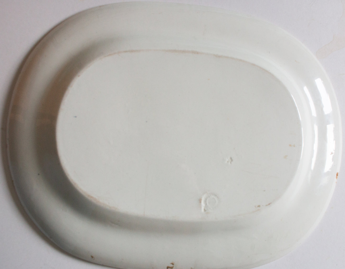 Antique William Brownfield & Sons Blue and White Transferware 15.5" Serving Platter