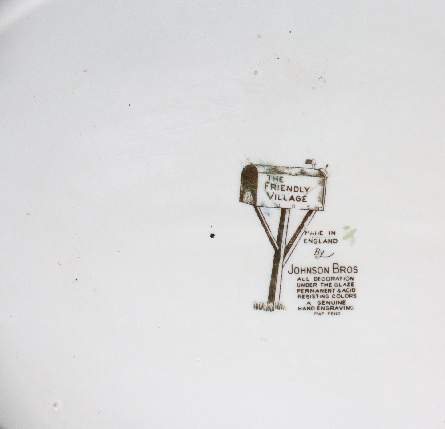 Johnson Brothers 'The Friendly Village' Pattern Brown and White Transferware 20" Serving Platter