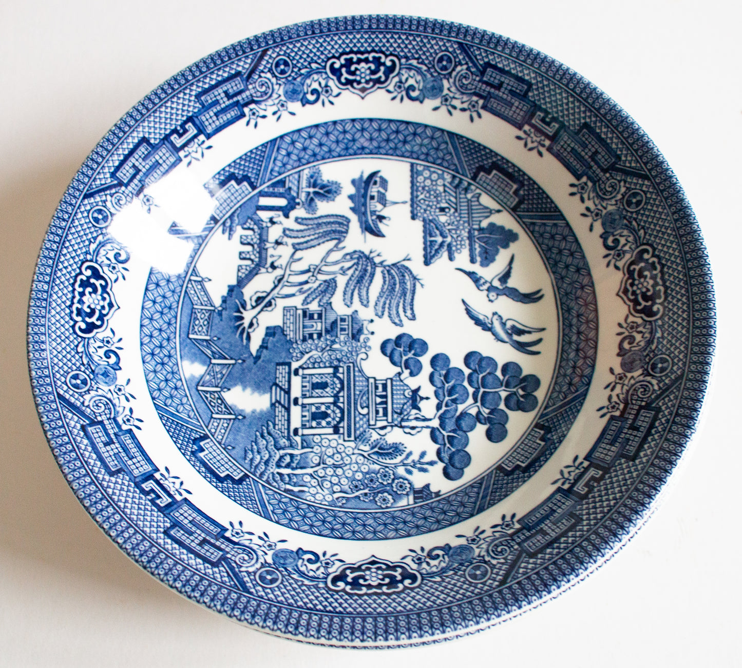 Churchill China 'Willow' Pattern Soup Bowls (4)
