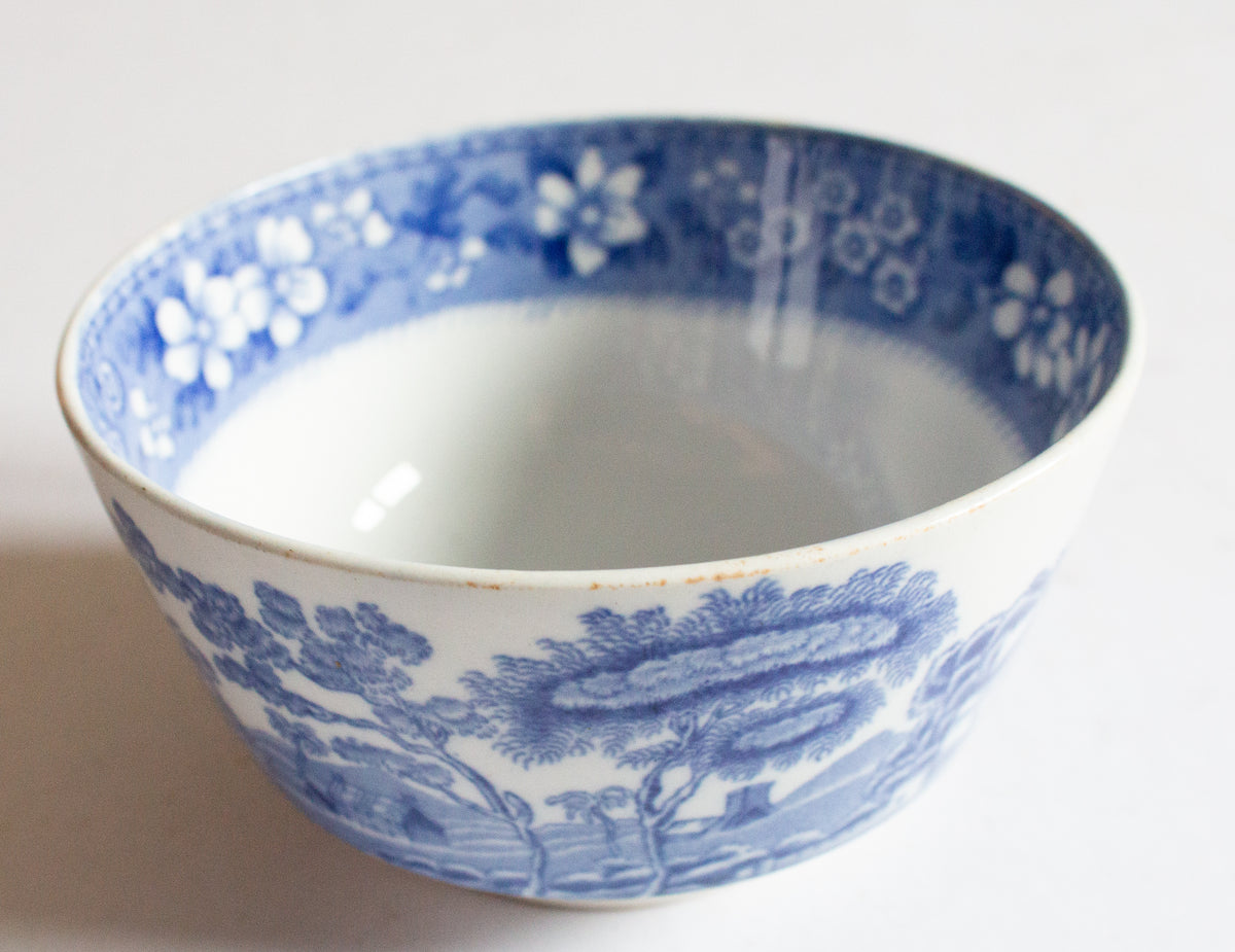 Copeland 'Spode's Tower' Blue and White Transferware Sugar Bowl