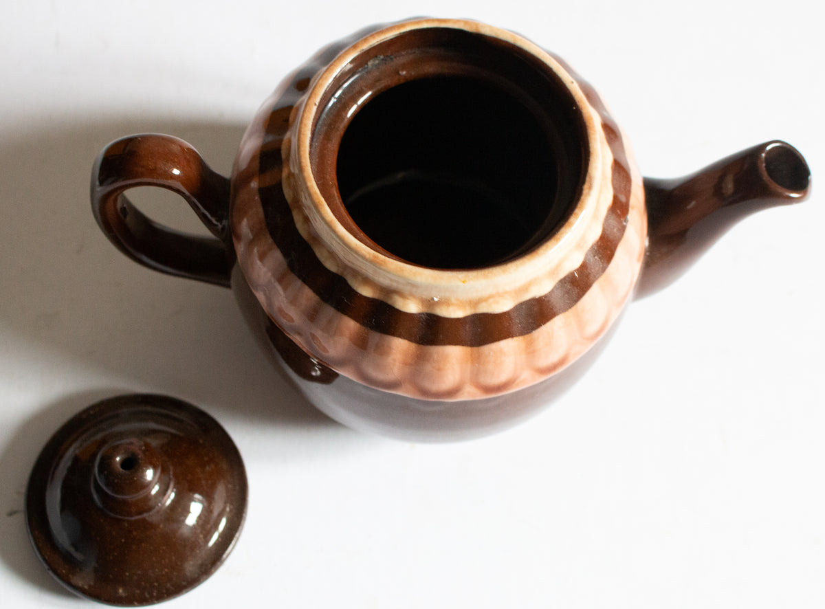 Vintage 'Brown Betty' Style Small Teapot