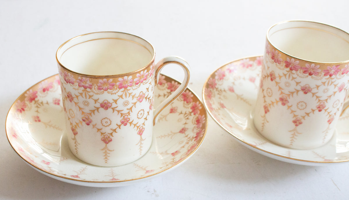 Royal Worcester Coffee Cans and Saucers (2)