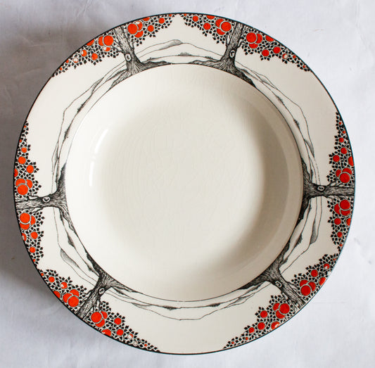 Crown Ducal 'Orange Tree' Rimmed Soup Plates (4)