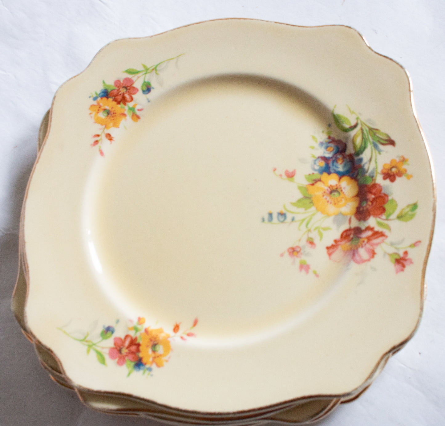 Royal Staffordshire Pottery for A. J. Wilkinson 'Honeyglaze' Side Plates (5)