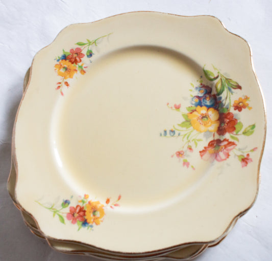 Royal Staffordshire Pottery for A. J. Wilkinson 'Honeyglaze' Side Plates (5)