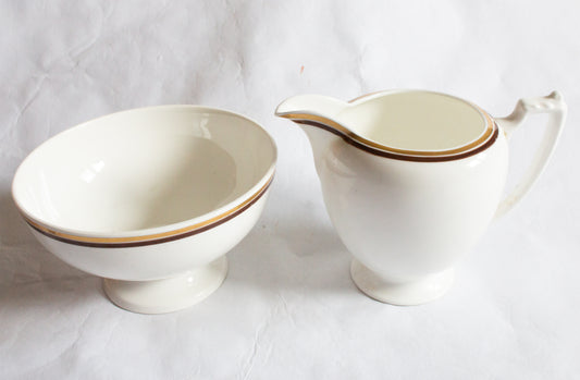 Coalport 'Zenith' Pattern Sugar Bowl and Creamer Set